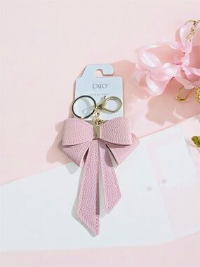 Cato Pink Leather Bow Bag Charm